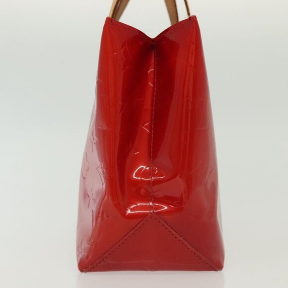 LOUIS VUITTON Monogram Vernis Reade PM Hand Bag Red Rouge M91088 LV Auth 137115 - Picture 4 of 16